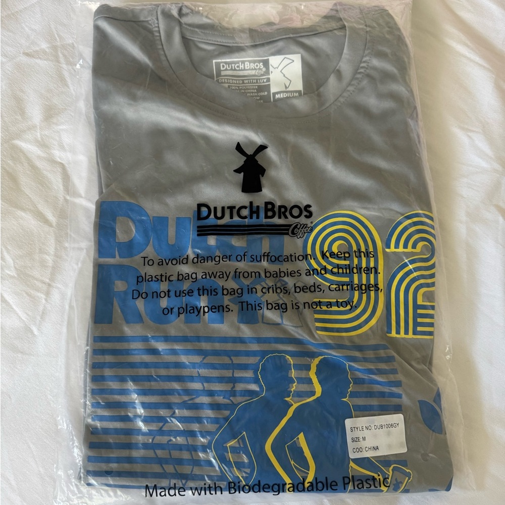 Dutch Bros Blue and Yellow Graphic Tee